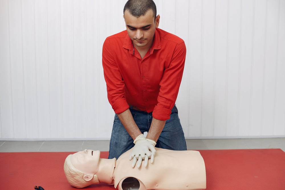 Practicing Cardiopulmonary Resuscitation Techniques image in article You're Invited: Free Community CPR Event in Gaithersburg, MD!